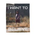 I Want to Believe Velveteen Plush Blanket | Sightings of the Cows
