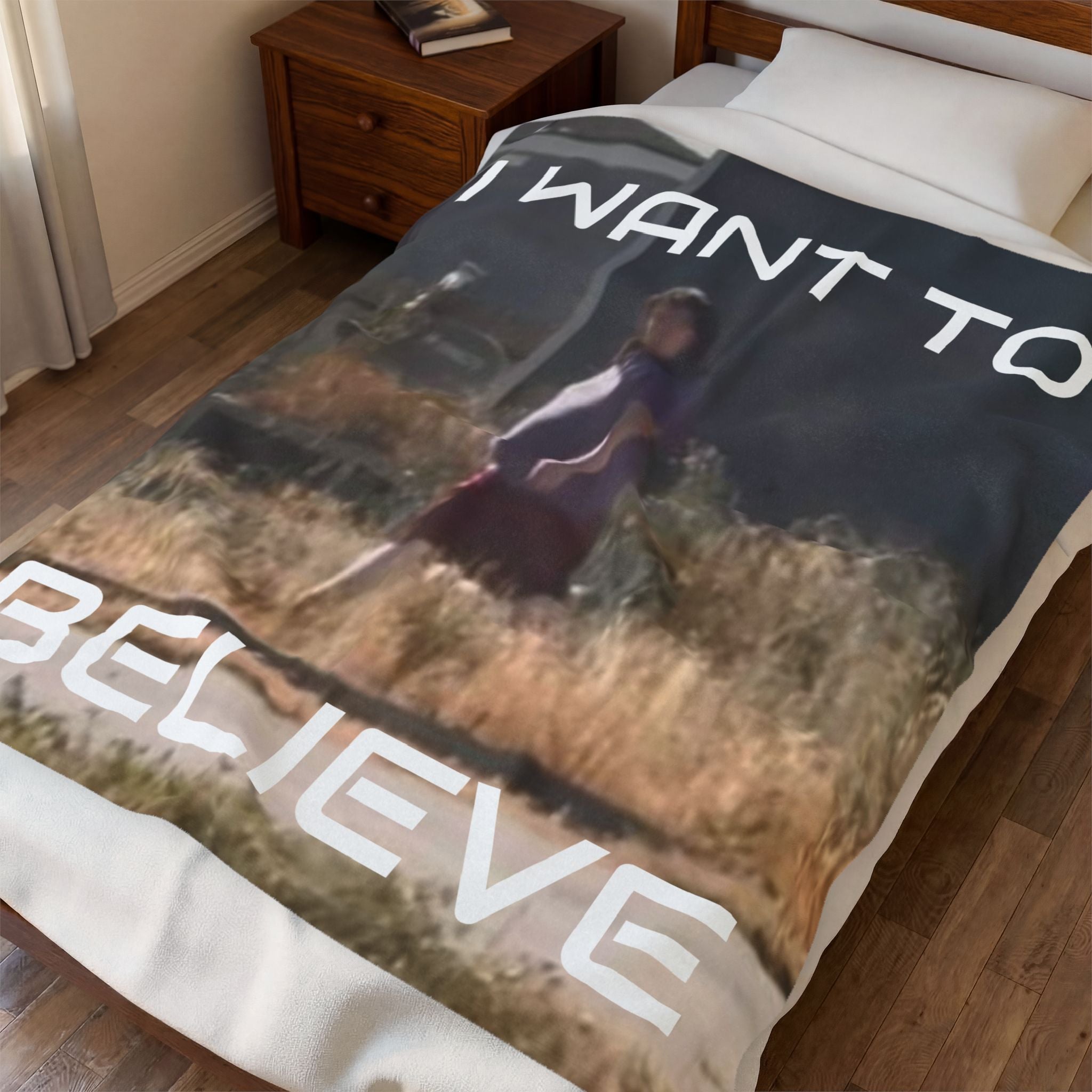 I Want to Believe Velveteen Plush Blanket | Sightings of the Cows